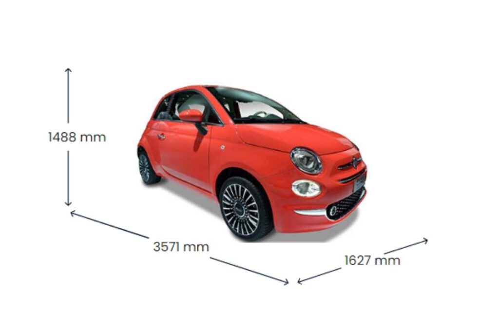 dimensions de la fiat 500