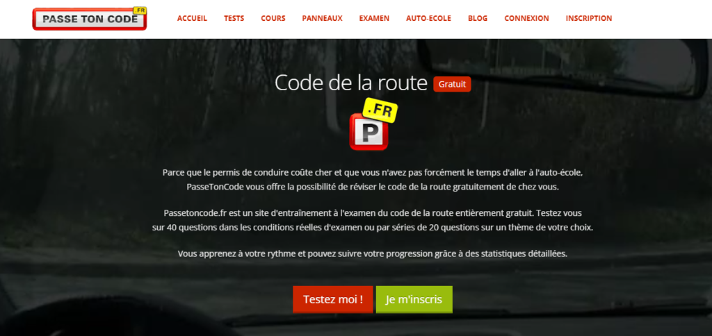 Passe ton code pour réviser code de la route